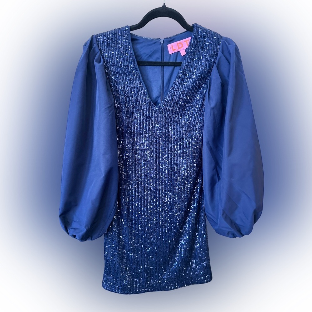 LDT Blue/navy Sequin Dress size 0